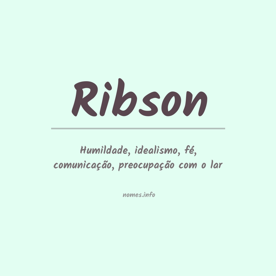 Significado do nome Ribson