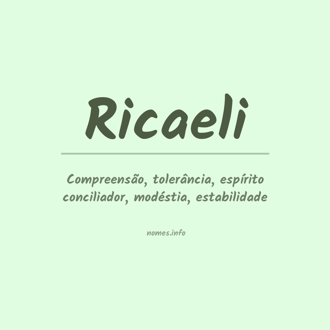 Significado do nome Ricaeli