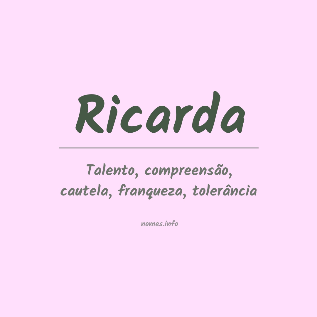 Significado do nome Ricarda