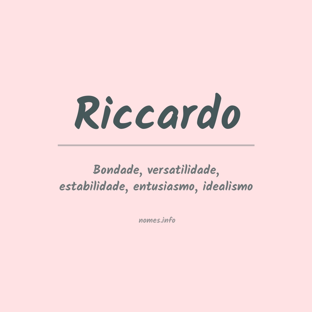 Significado do nome Riccardo