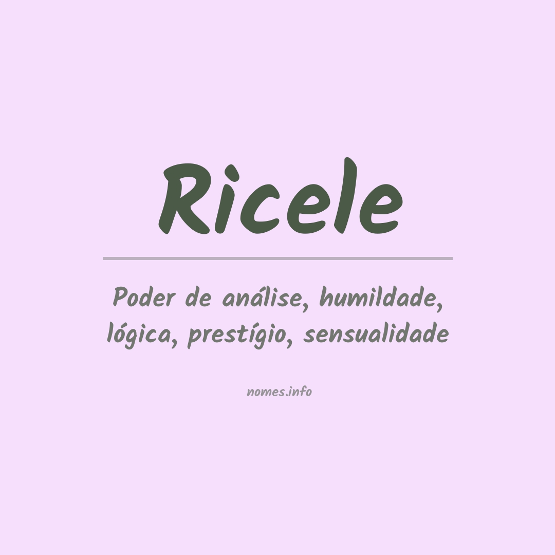 Significado do nome Ricele