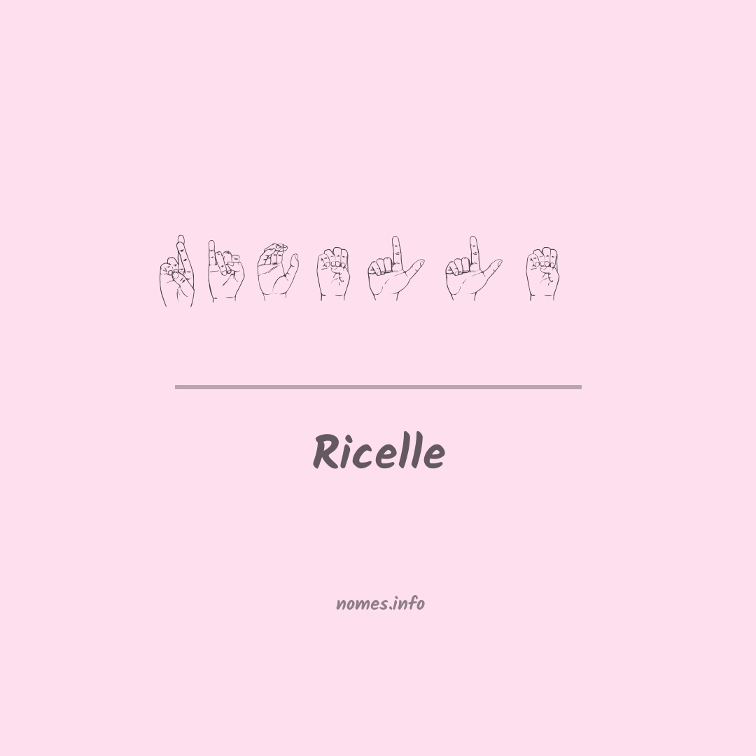 Ricelle em Libras