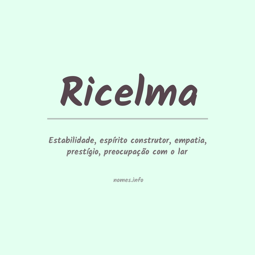 Significado do nome Ricelma
