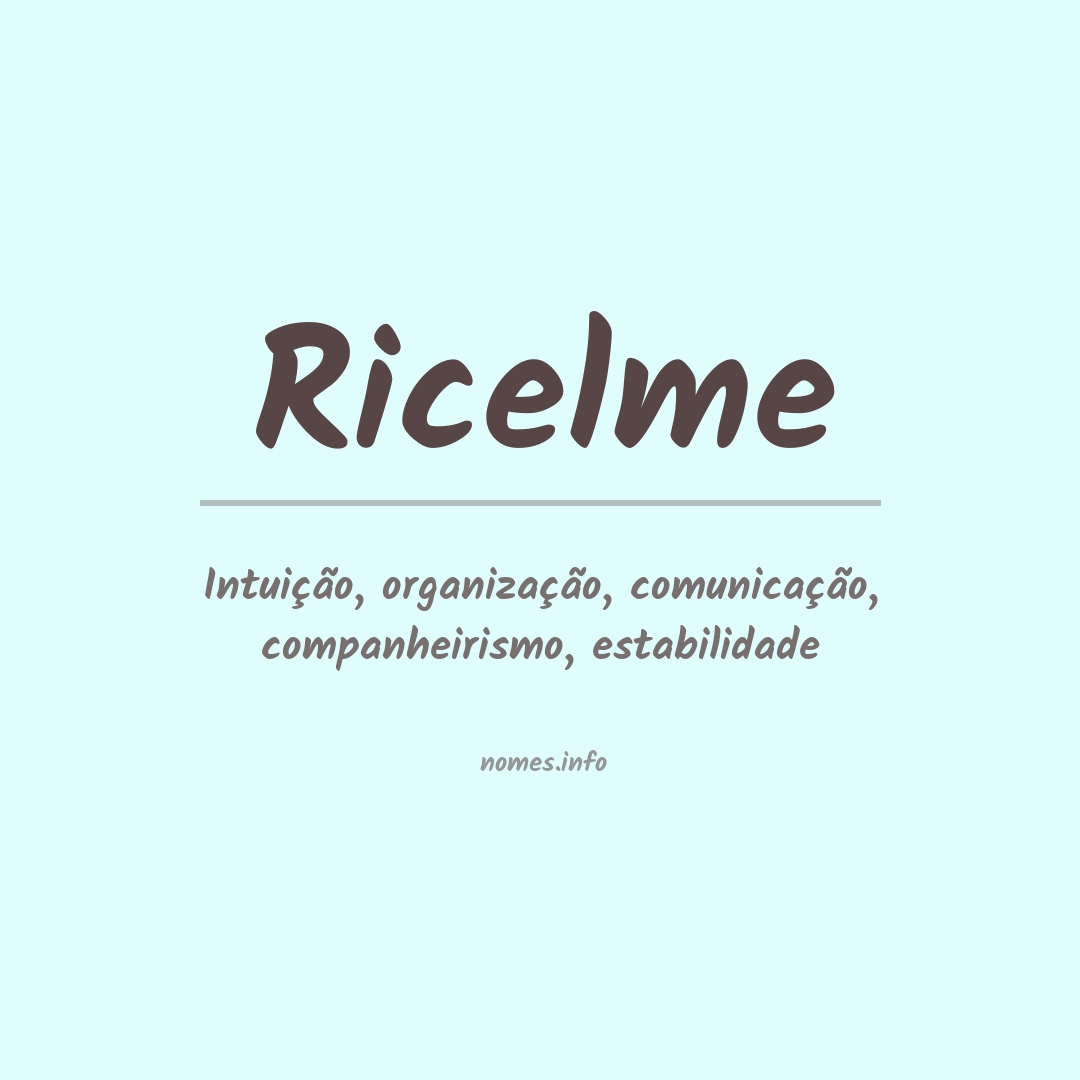 Significado do nome Ricelme