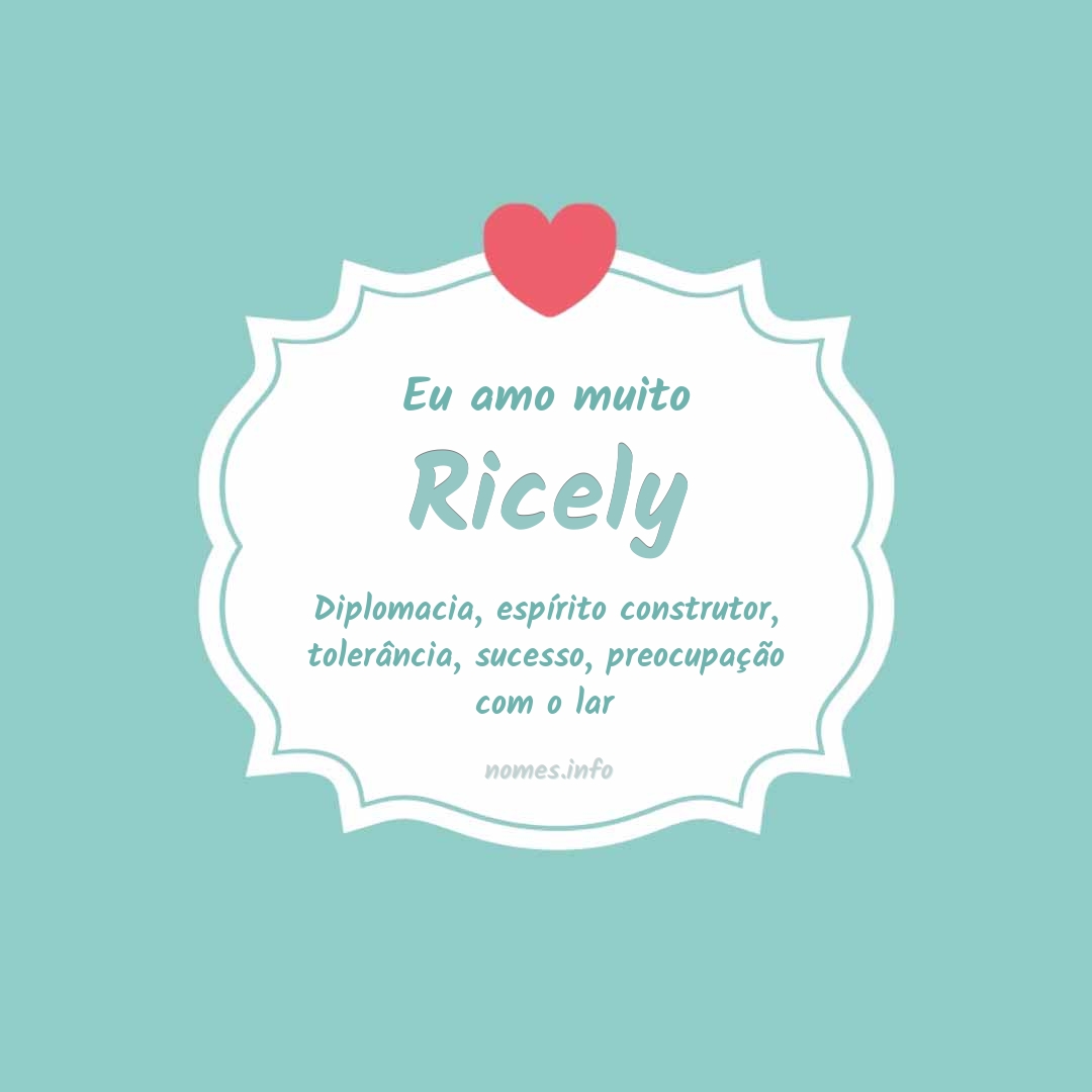 Eu amo muito Ricely