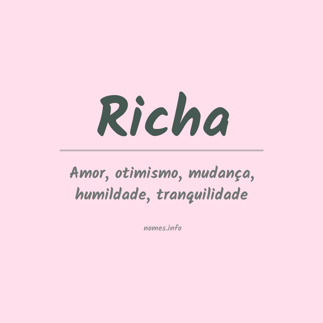 Significado do nome Richa