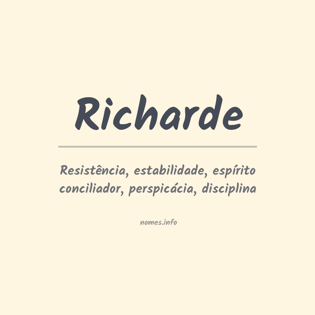 Significado do nome Richarde