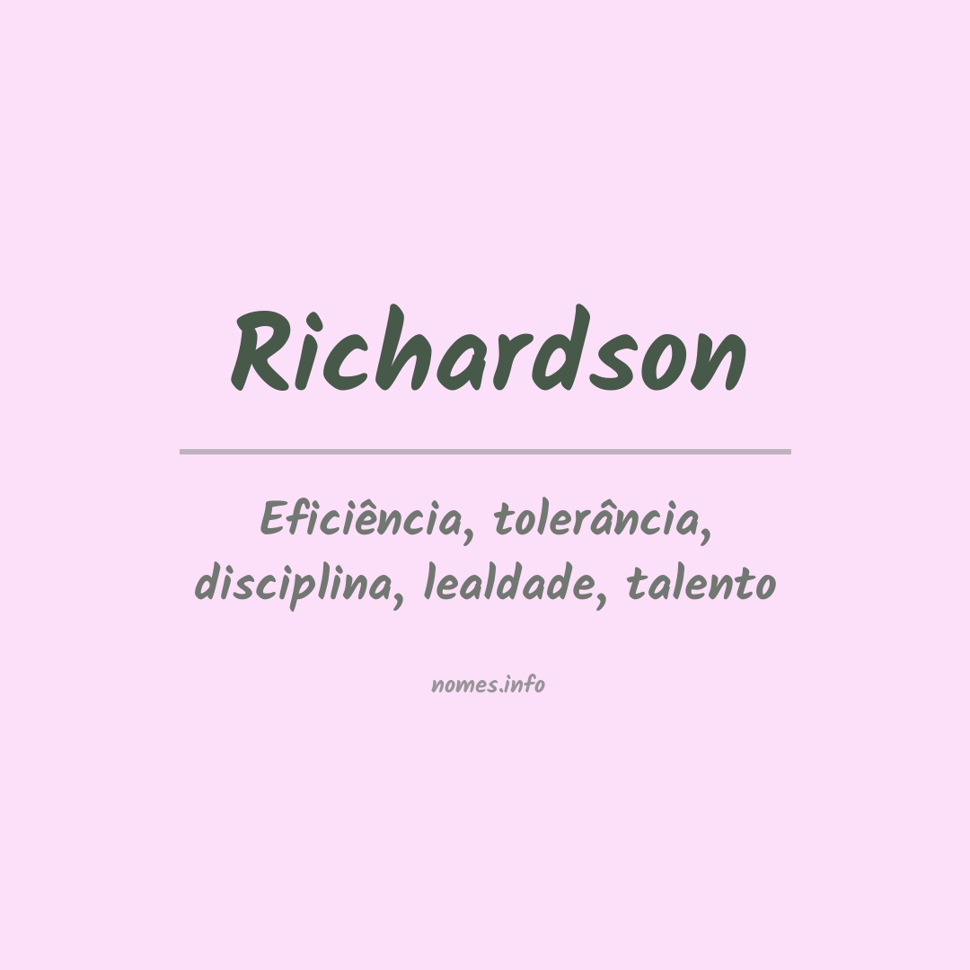 Significado do nome Richardson