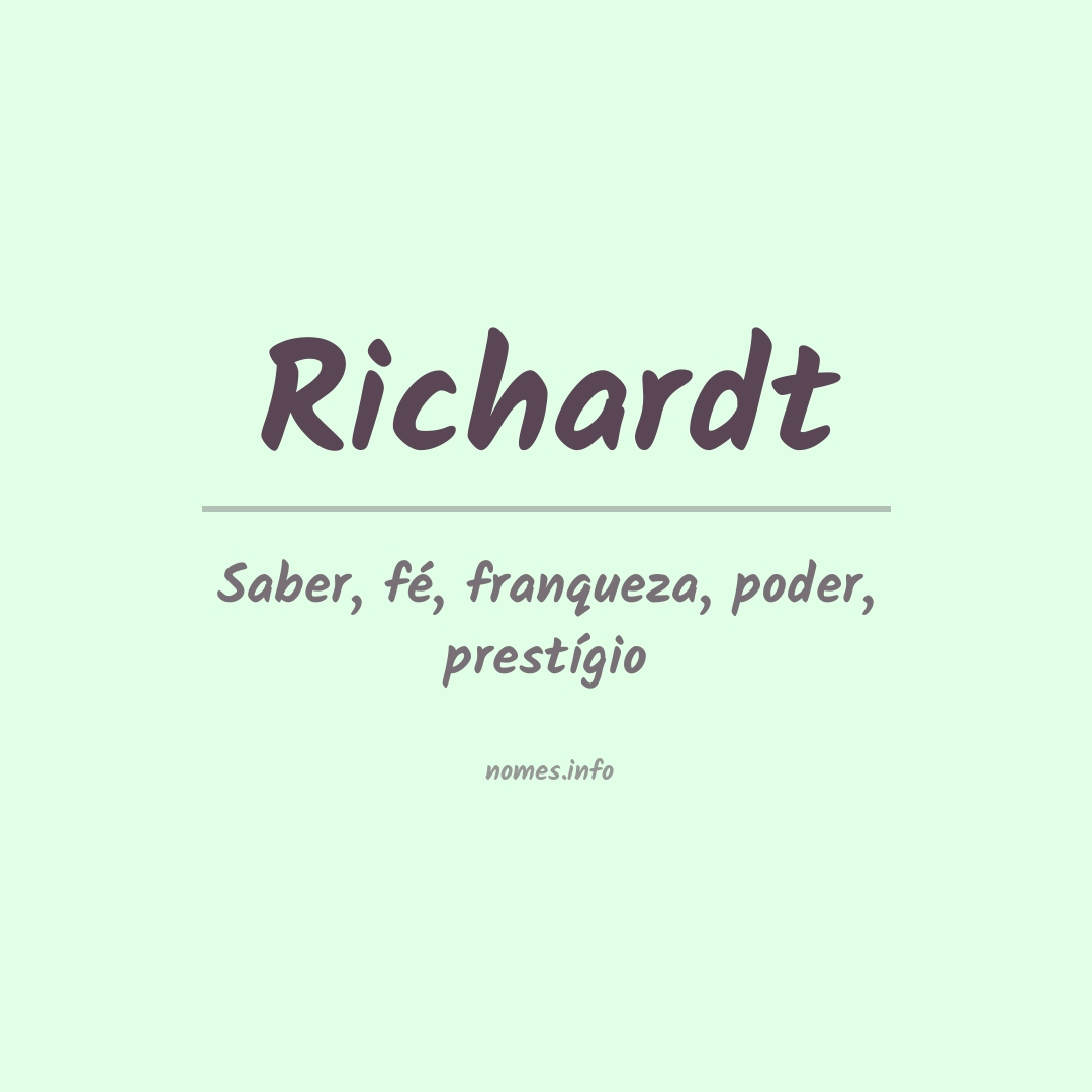 Significado do nome Richardt