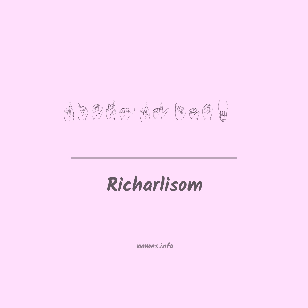 Richarlisom em Libras