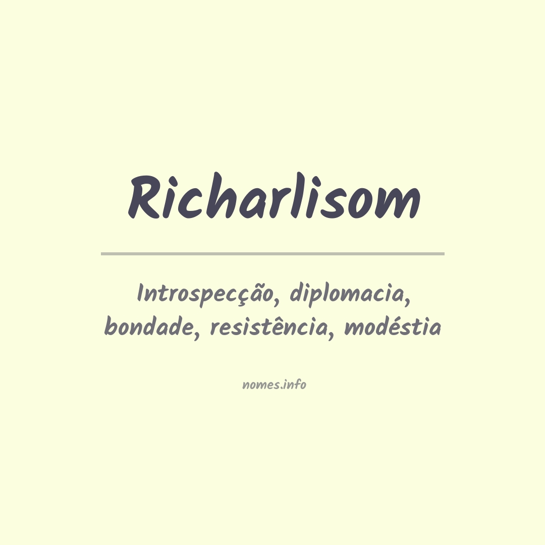 Significado do nome Richarlisom