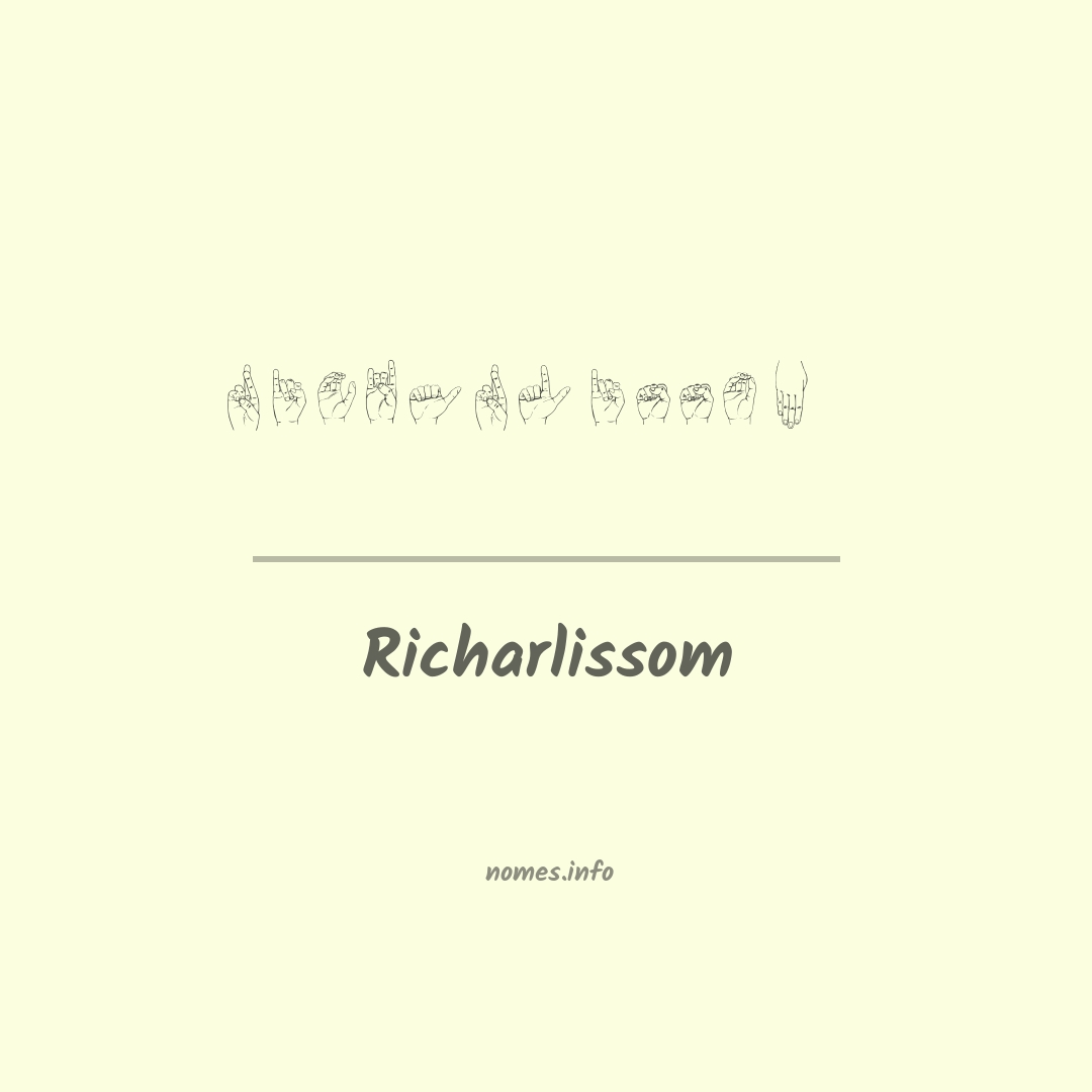 Richarlissom em Libras