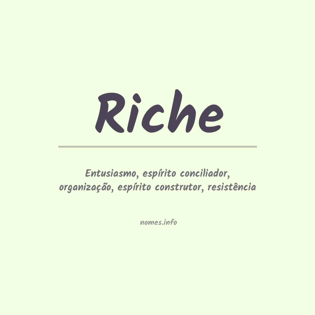 Significado do nome Riche