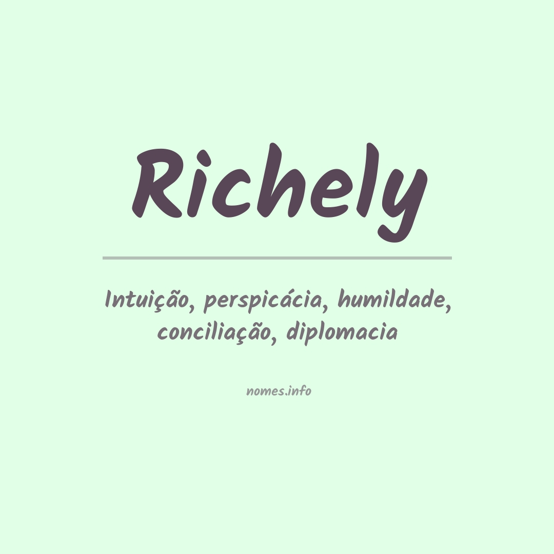 Significado do nome Richely
