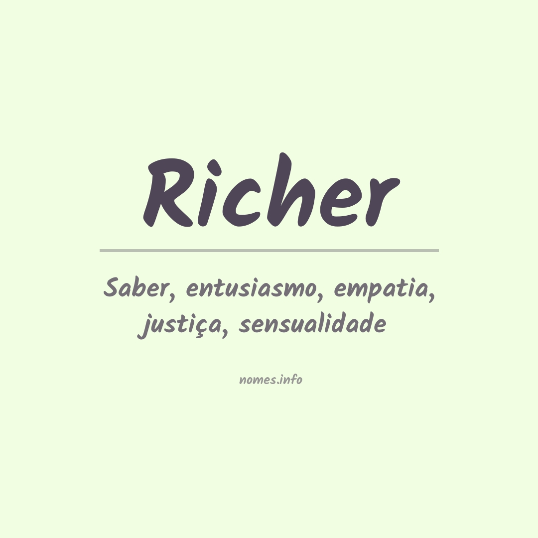 Significado do nome Richer