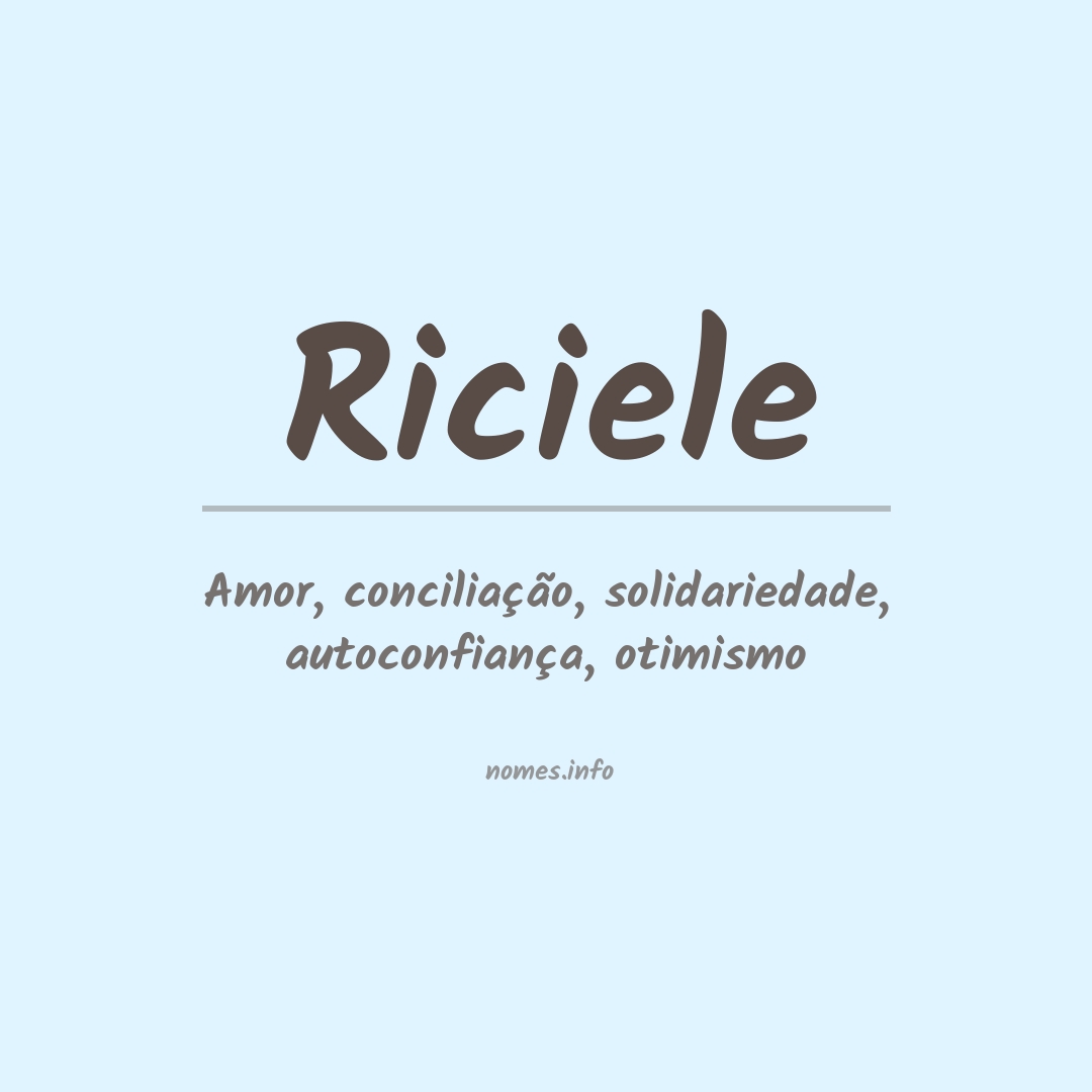 Significado do nome Riciele