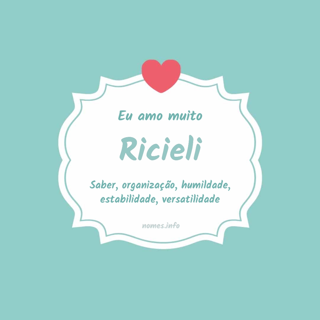 Eu amo muito Ricieli