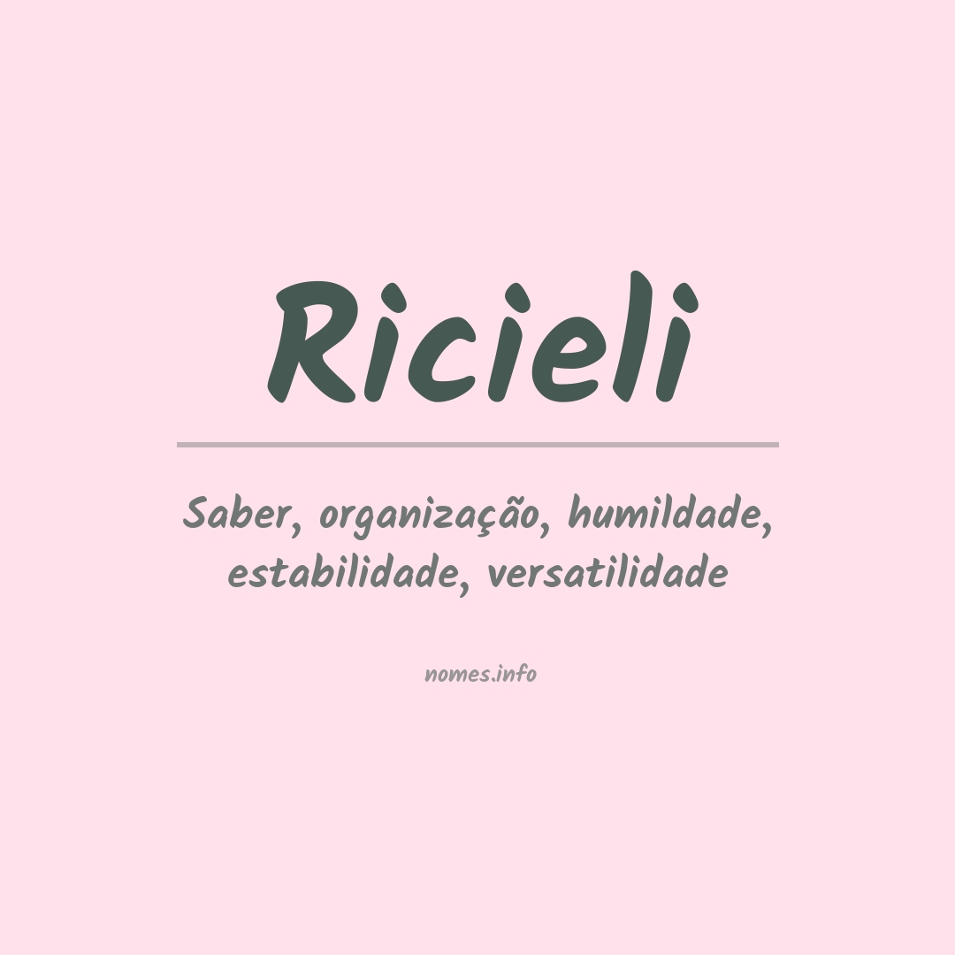 Significado do nome Ricieli