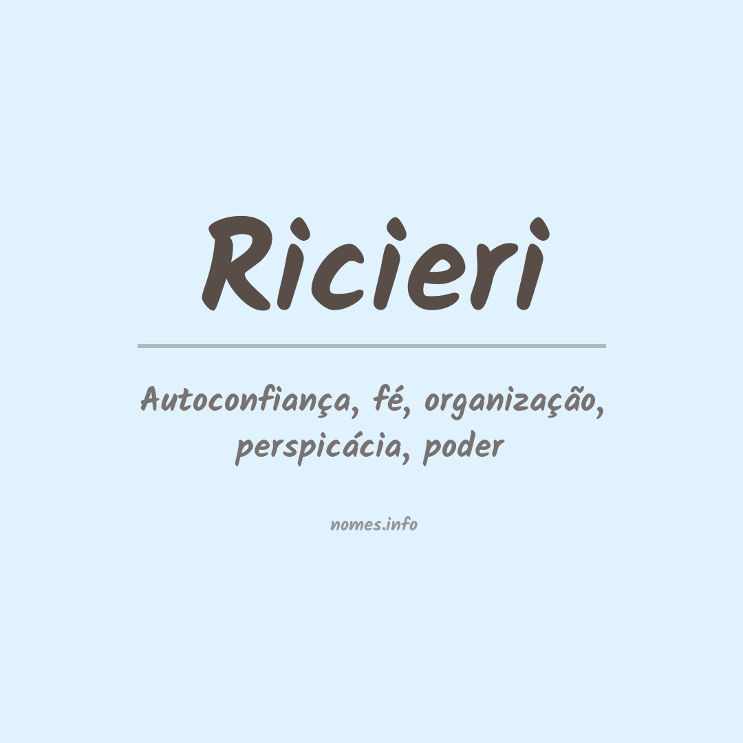 Significado do nome Ricieri