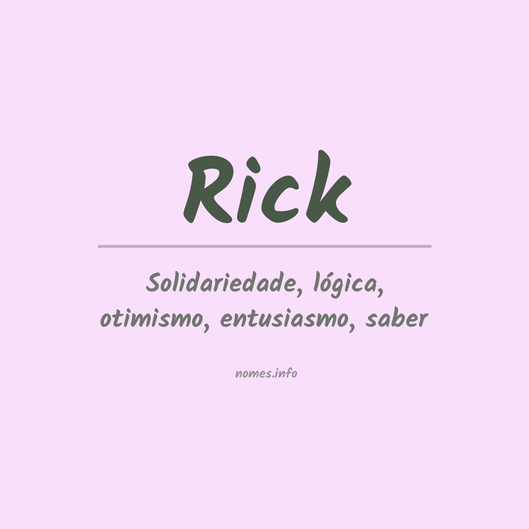 Significado do nome Rick