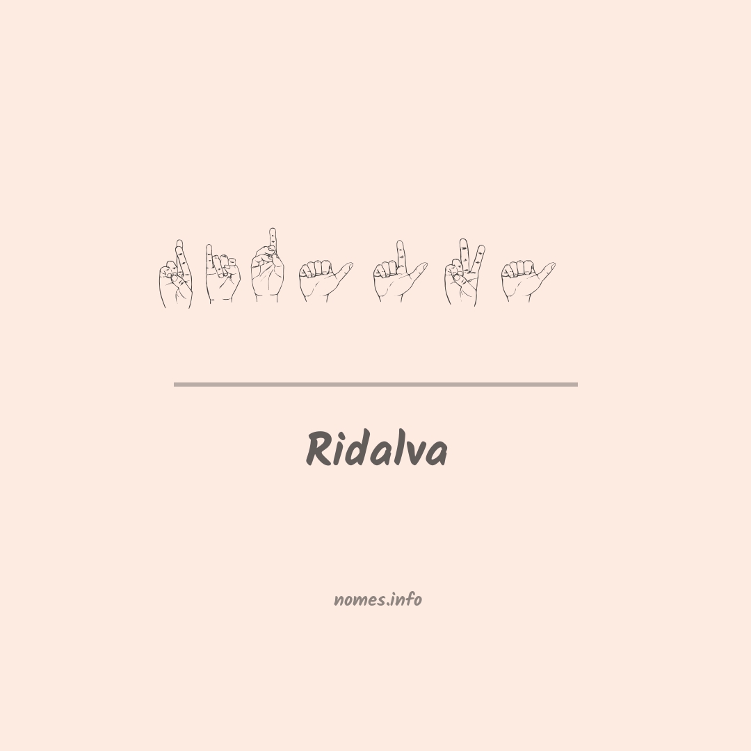 Ridalva em Libras
