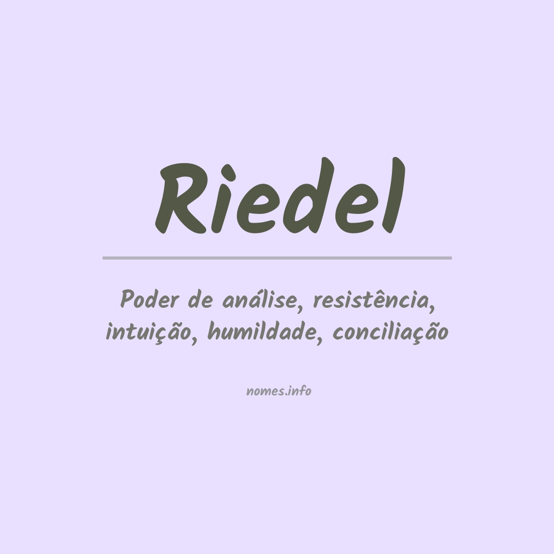 Significado do nome Riedel