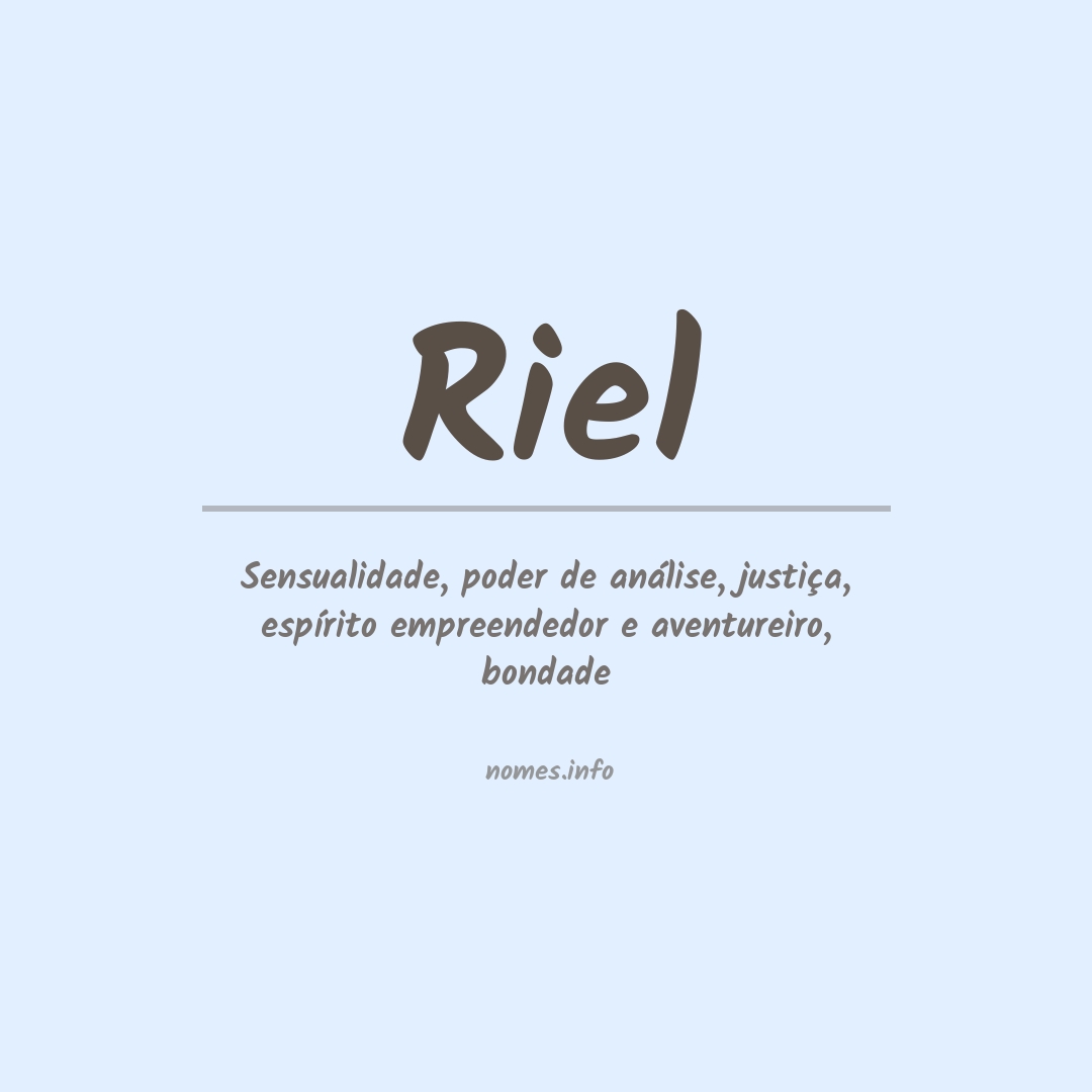 Significado do nome Riel