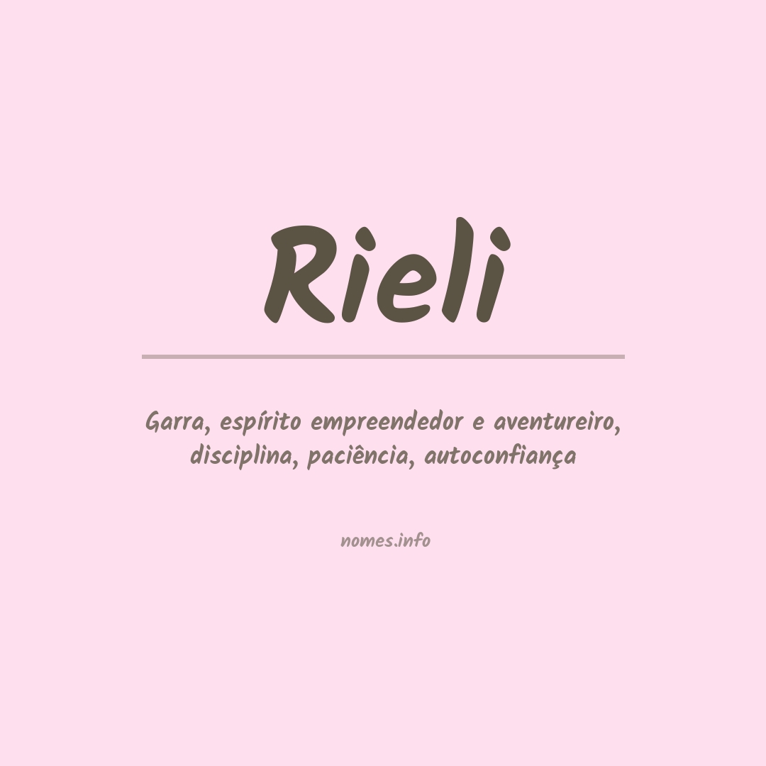 Significado do nome Rieli