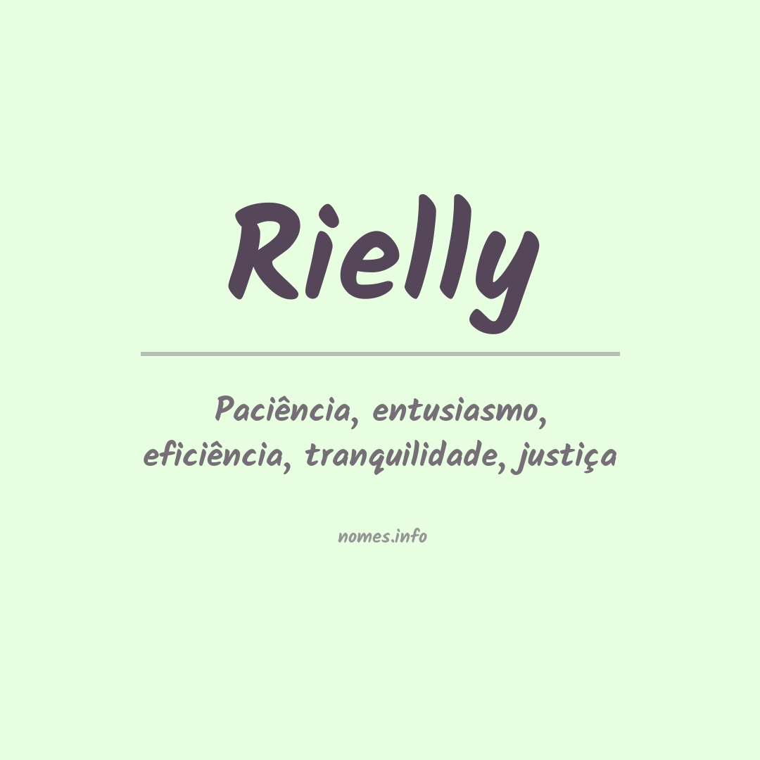 Significado do nome Rielly Significado do nome Rielly