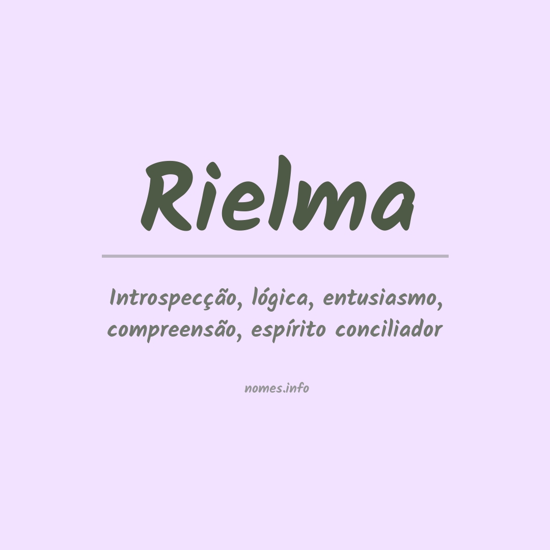 Significado do nome Rielma