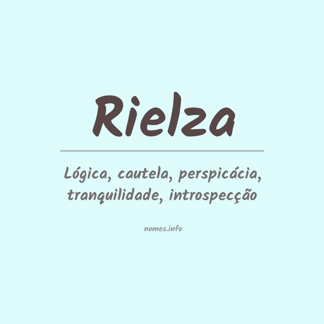 Significado do nome Rielza