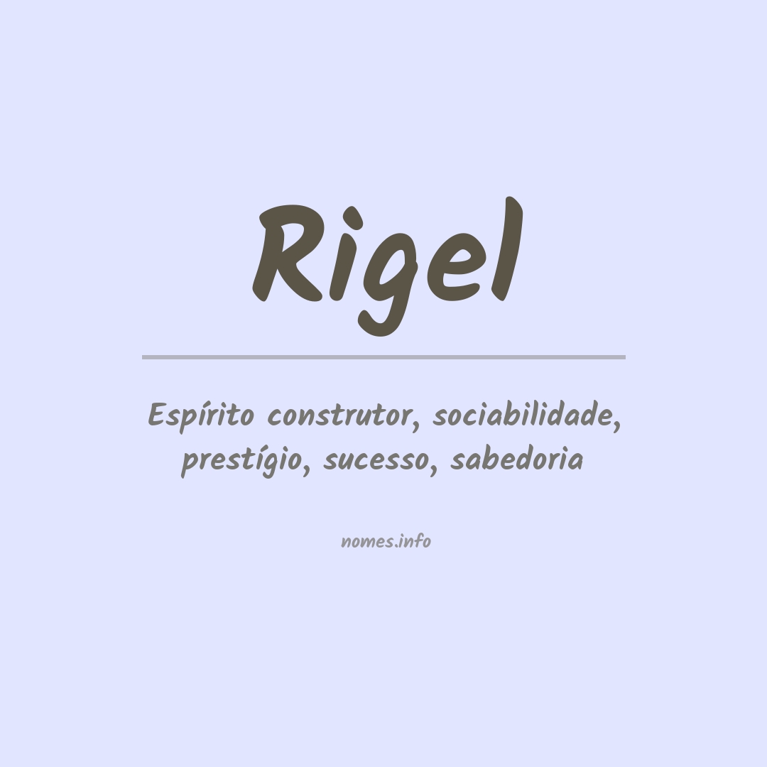 Significado do nome Rigel