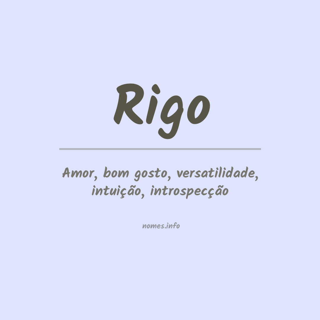 Significado do nome Rigo