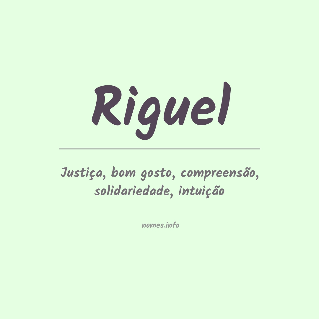 Significado do nome Riguel