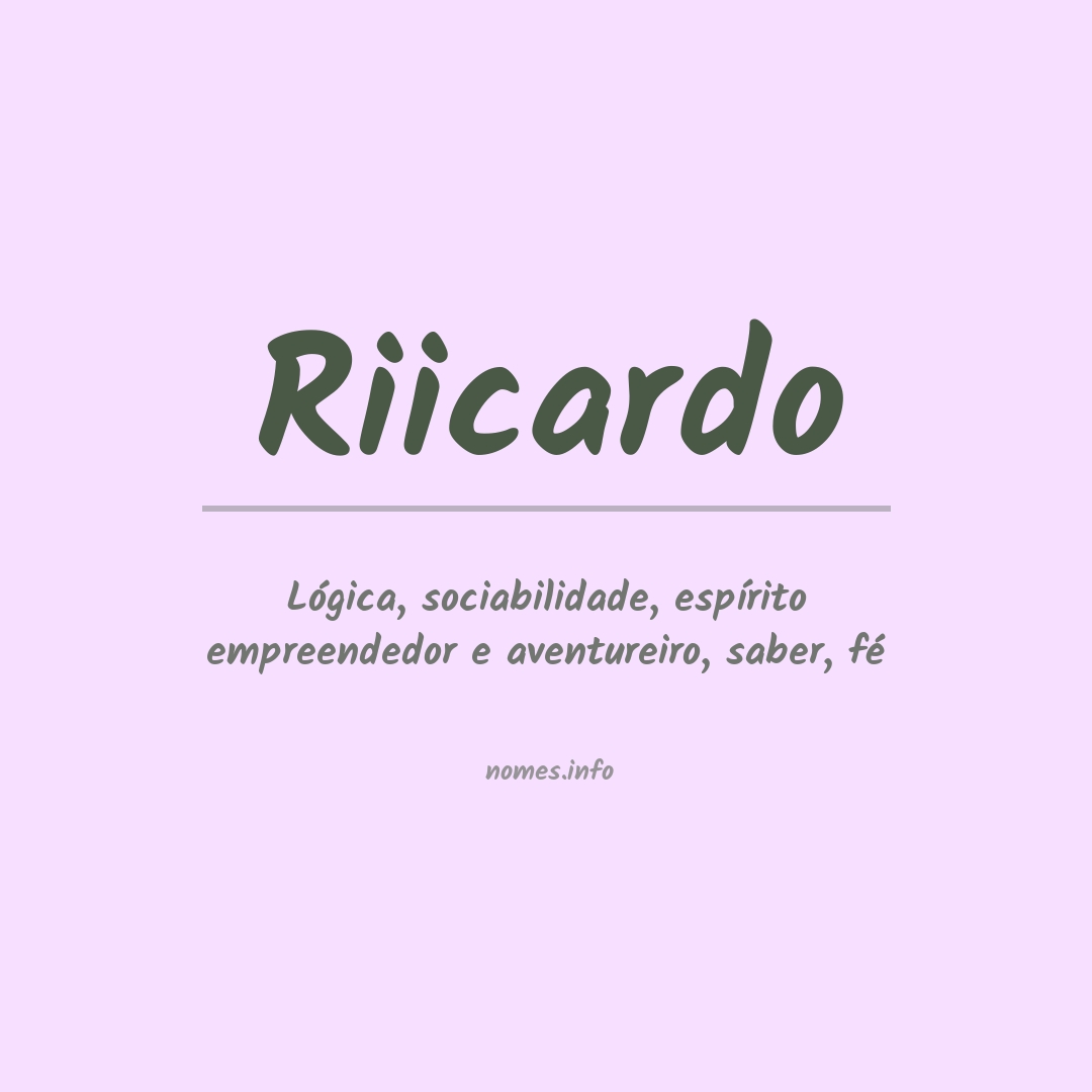 Significado do nome Riicardo