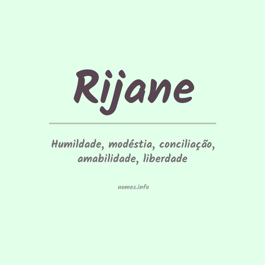 Significado do nome Rijane