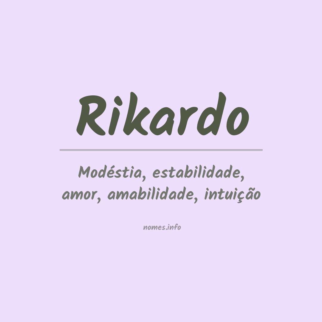 Significado do nome Rikardo