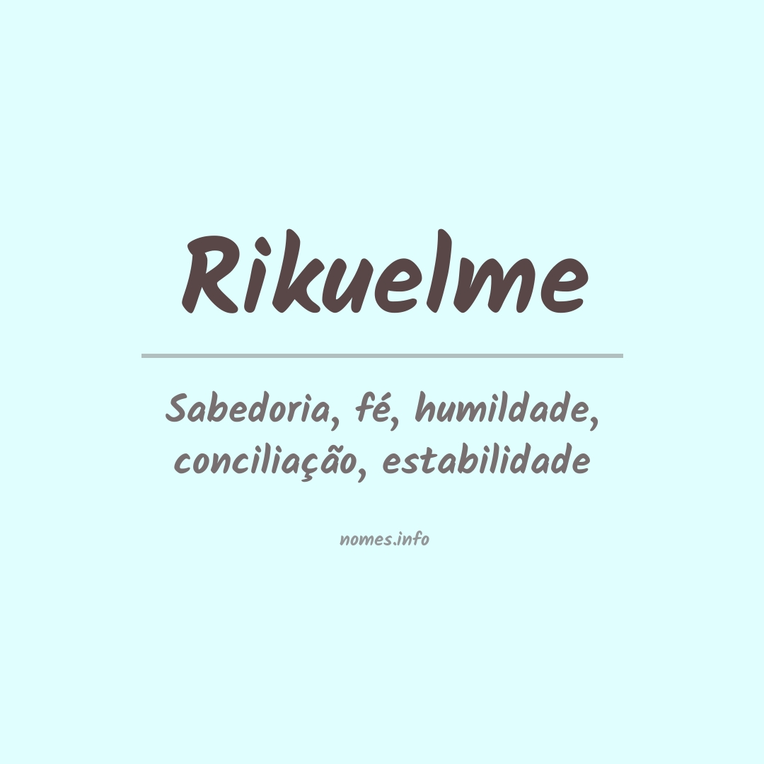 Significado do nome Rikuelme