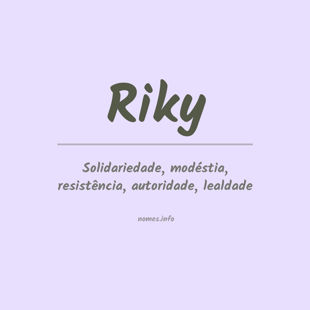 Significado do nome Riky