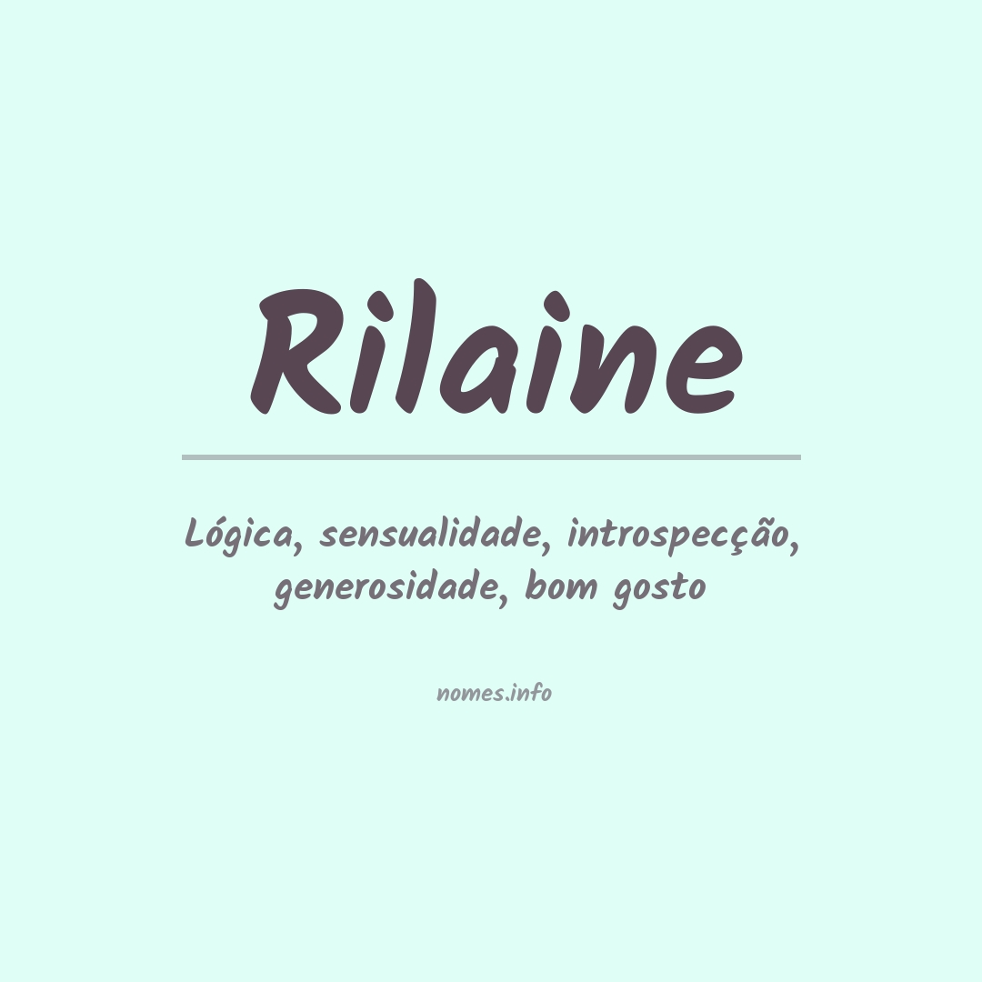 Significado do nome Rilaine