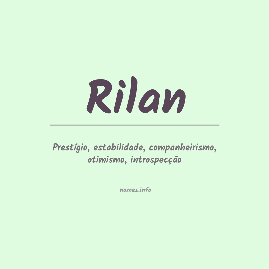 Significado do nome Rilan