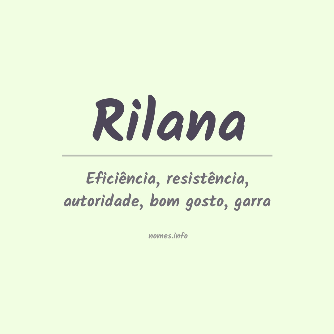 Significado do nome Rilana