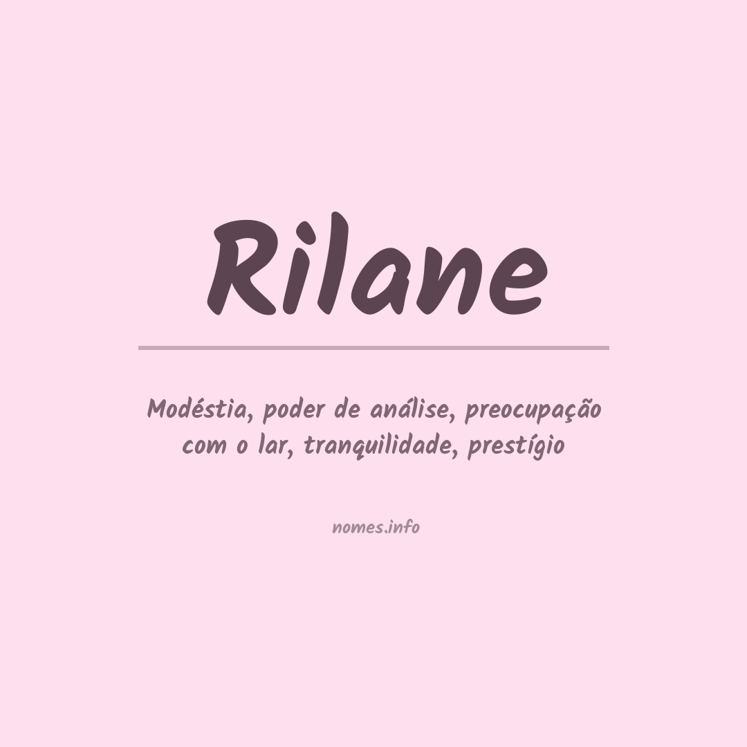 Significado do nome Rilane