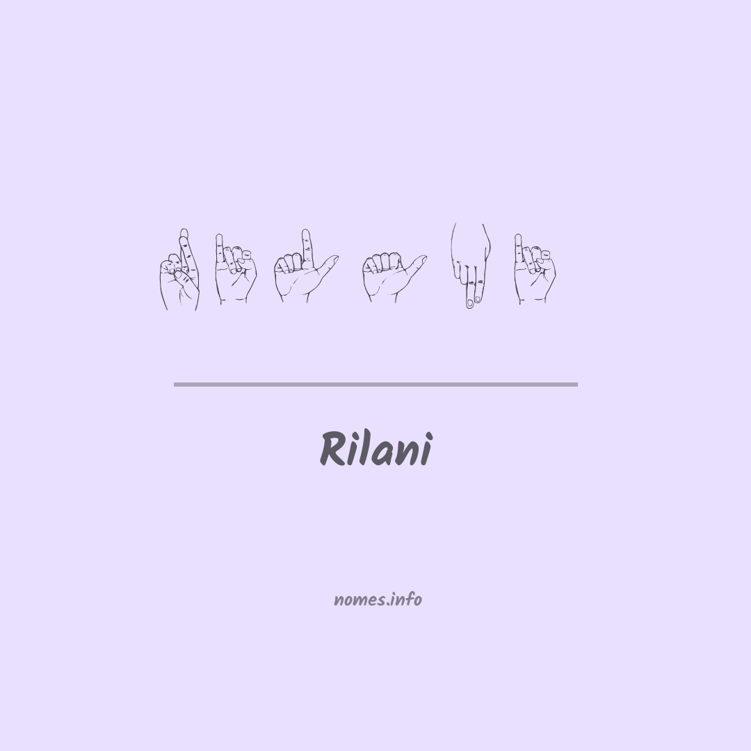 Rilani em Libras