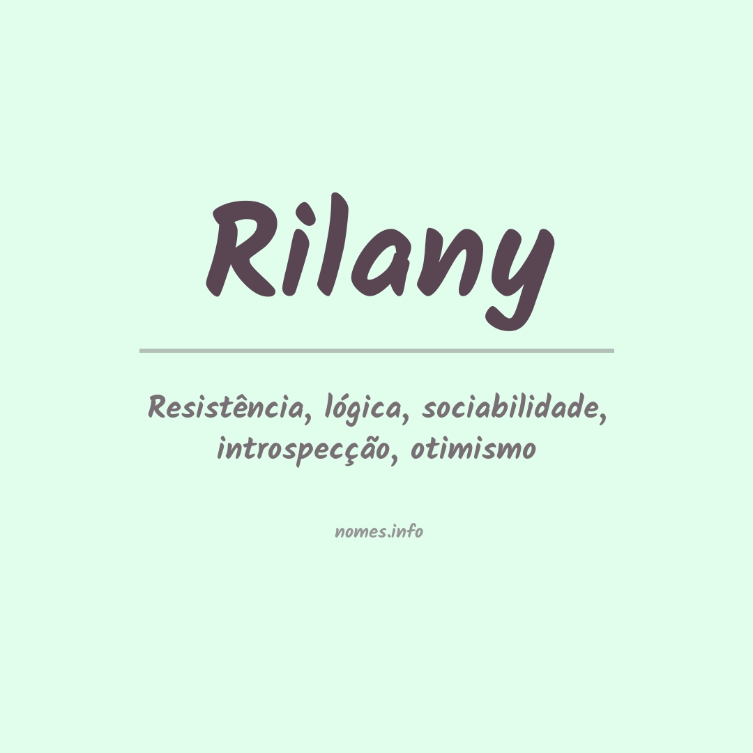 Significado do nome Rilany