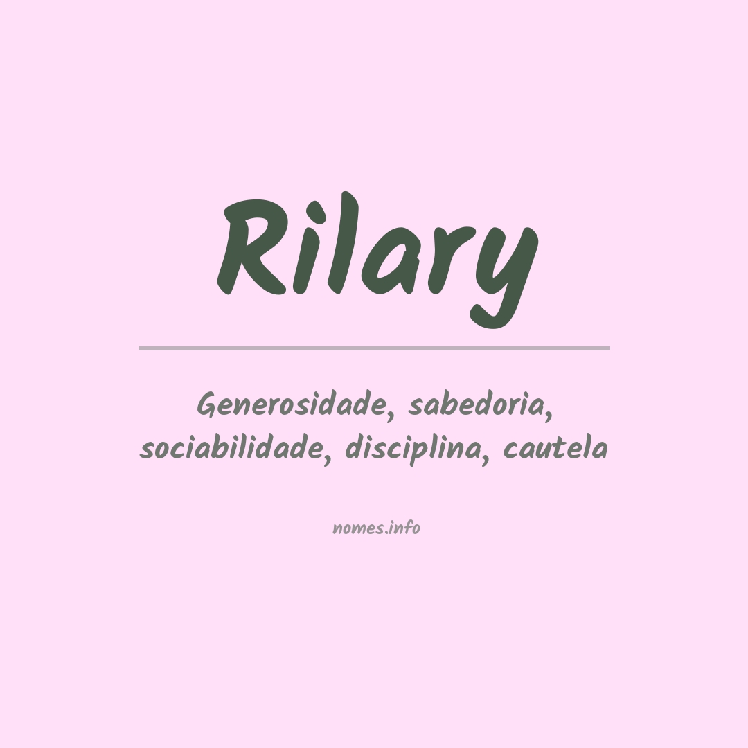 Significado do nome Rilary