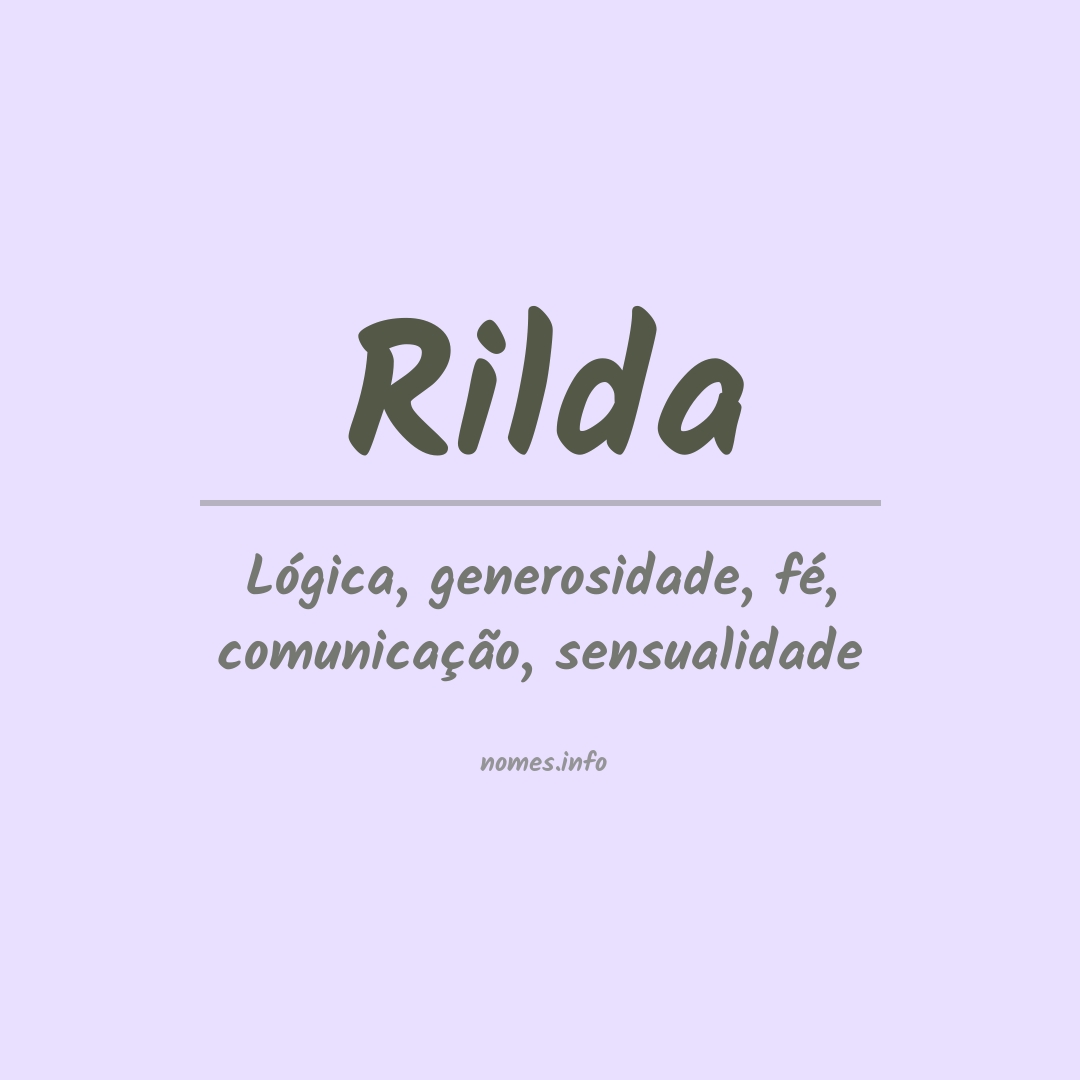 Significado do nome Rilda