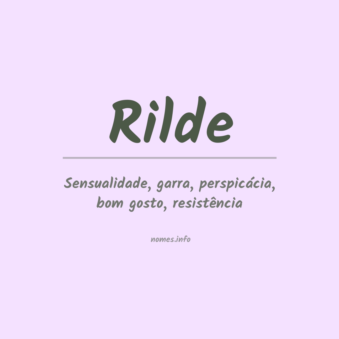 Significado do nome Rilde