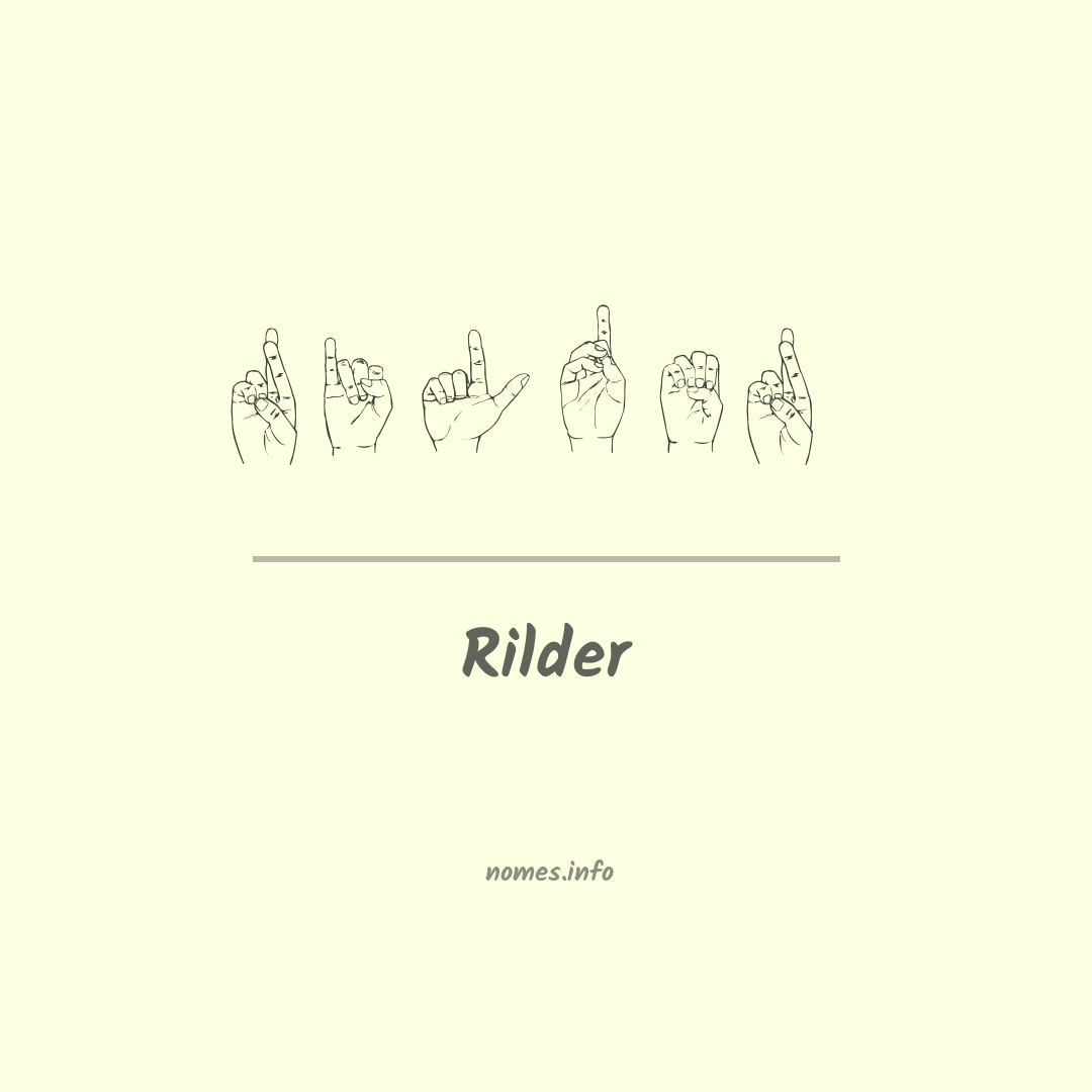Rilder em Libras