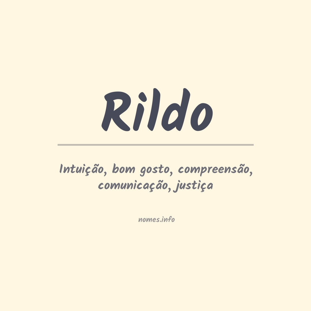 Significado do nome Rildo